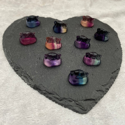 Mini Rainbow Fluorite Pokémon Ditto carvings