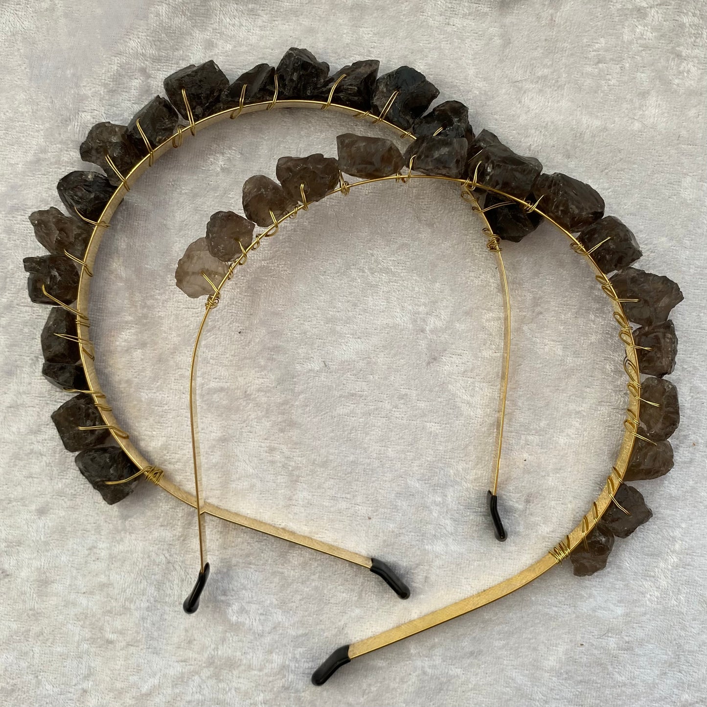 Rough Smoky Quartz headbands