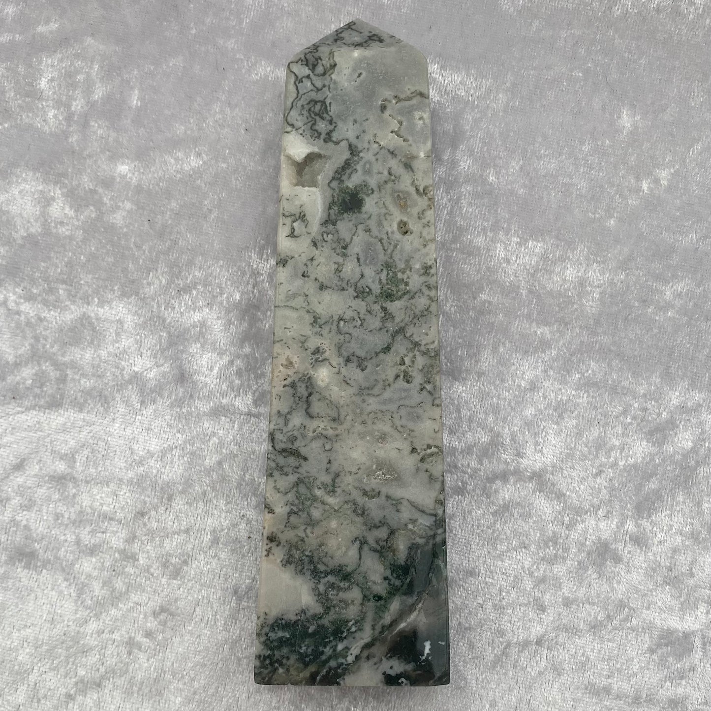 Moss Agate Obelisk