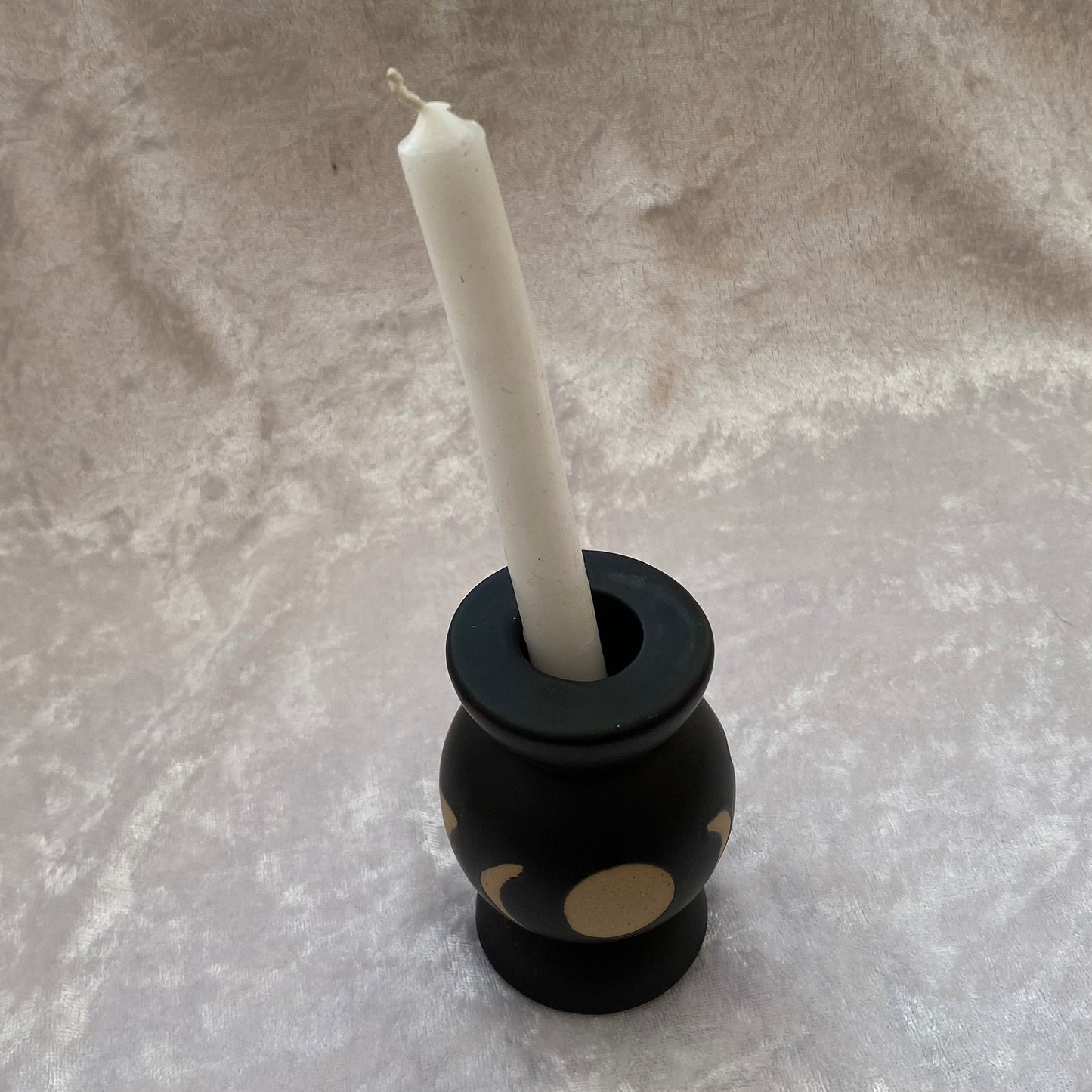 Moon phases pillar candle holder