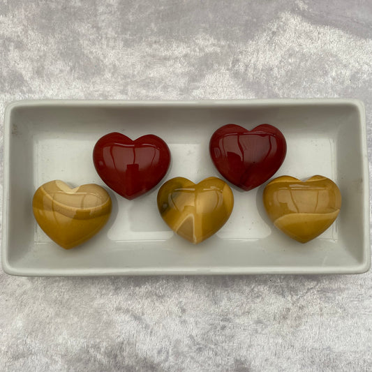 Mookaite hearts