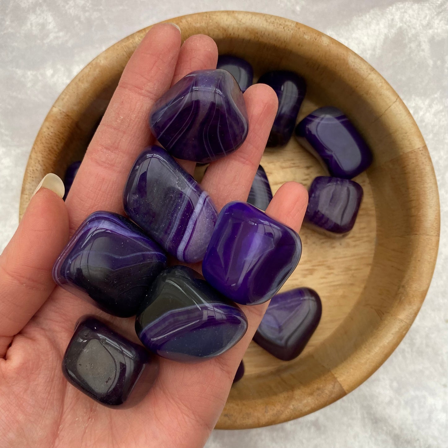 Dyed Purple Agate tumblestones