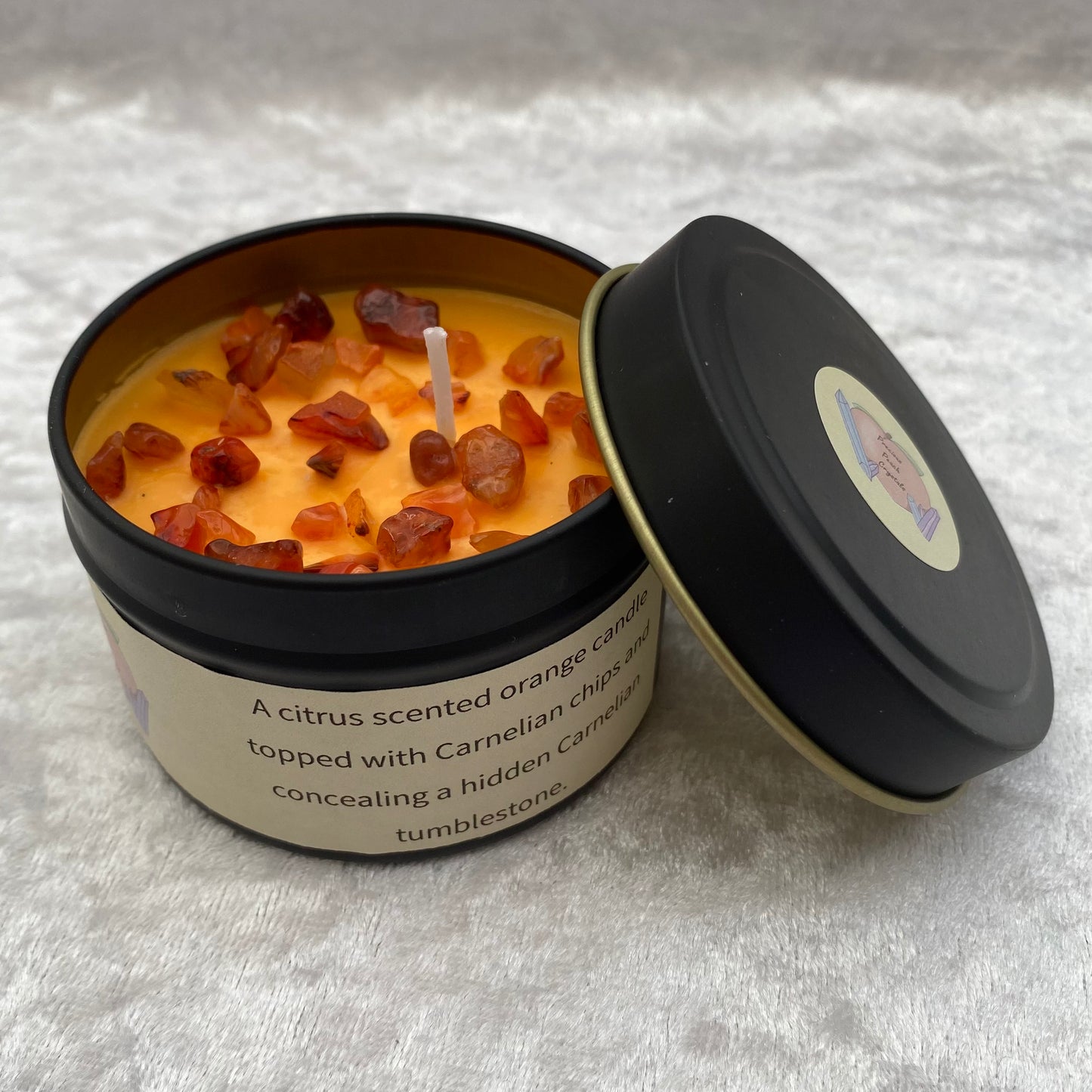 Citrus scented Carnelian candles