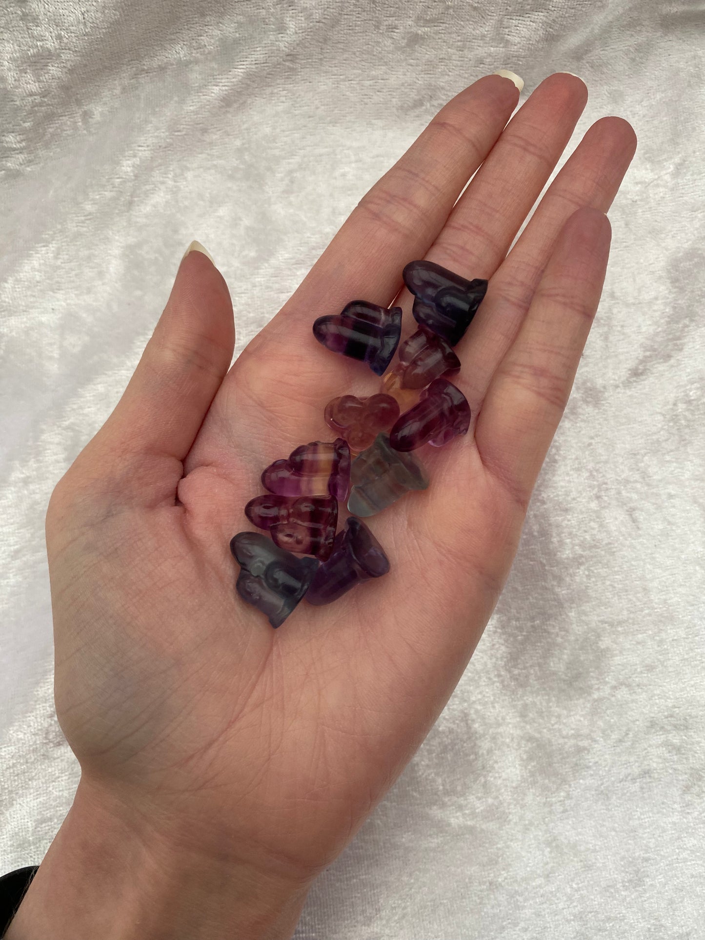 Mini Rainbow Fluorite Pokémon Dugtrio carvings