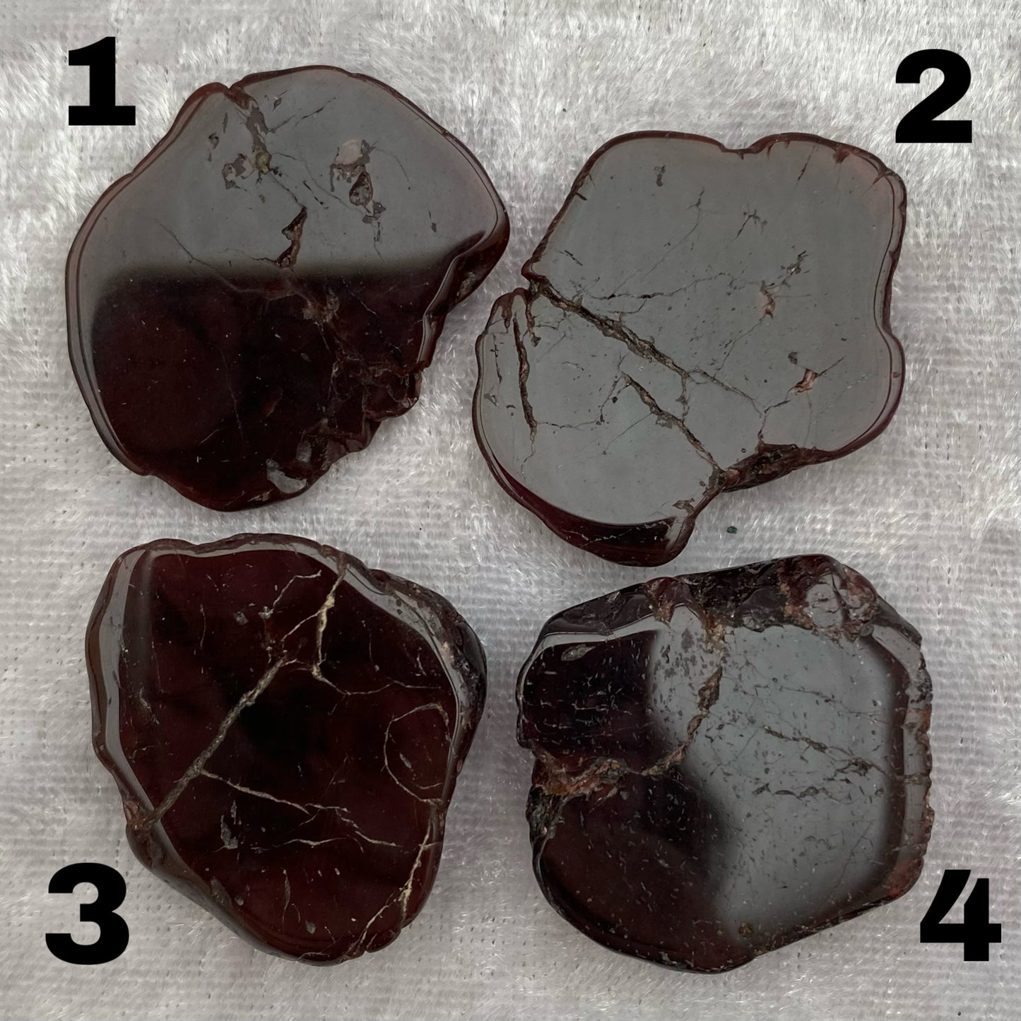 Mini polished Garnet slices