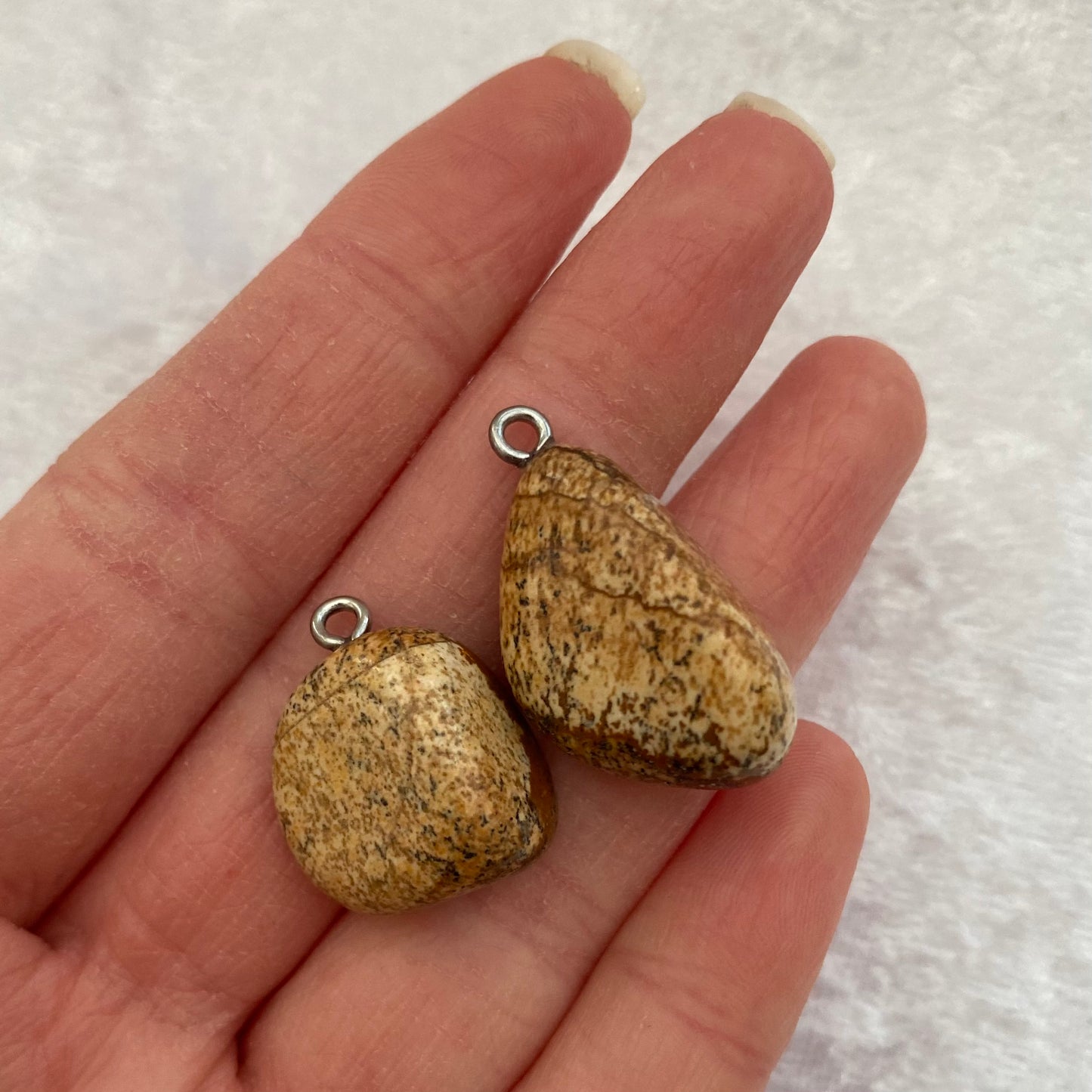 Picture Jasper tumblestone pendants