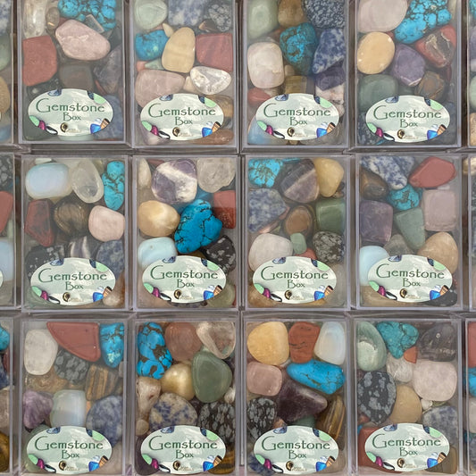 Mixed tumblestone collection box