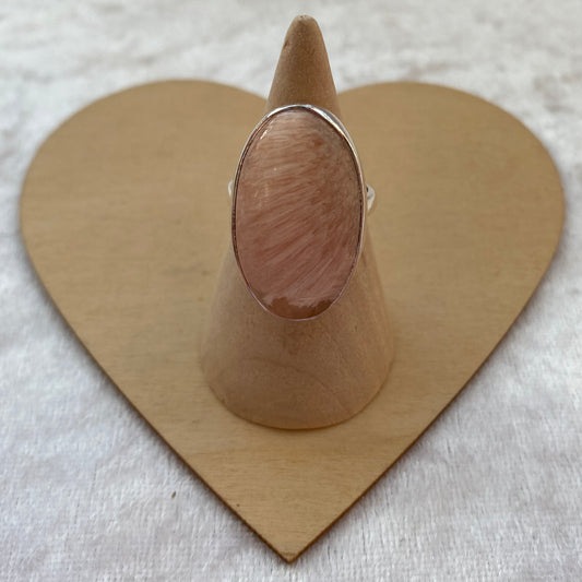 Peach Scolecite ring