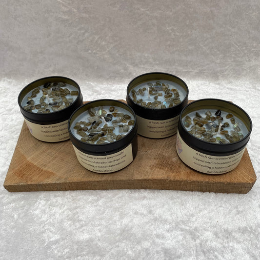 Fresh rain scented Labradorite candles