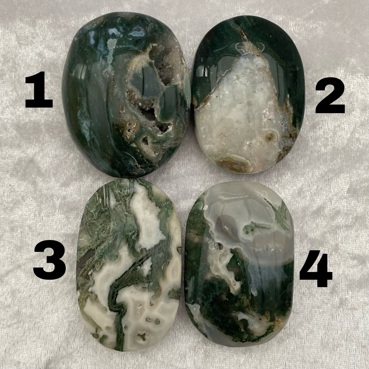Moss Agate palmstones
