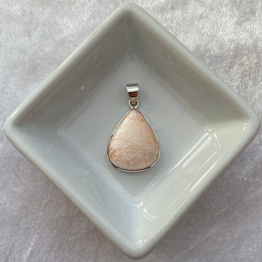 Peach Scolecite pendant