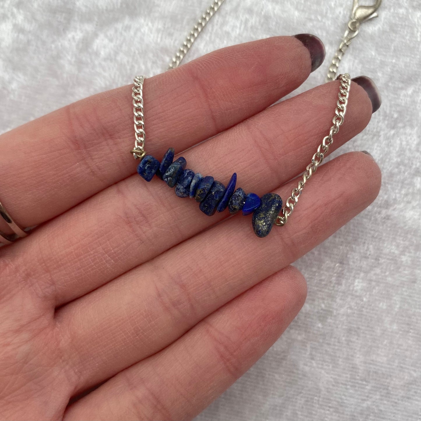 Lapis Lazuli chipstone chain bracelet