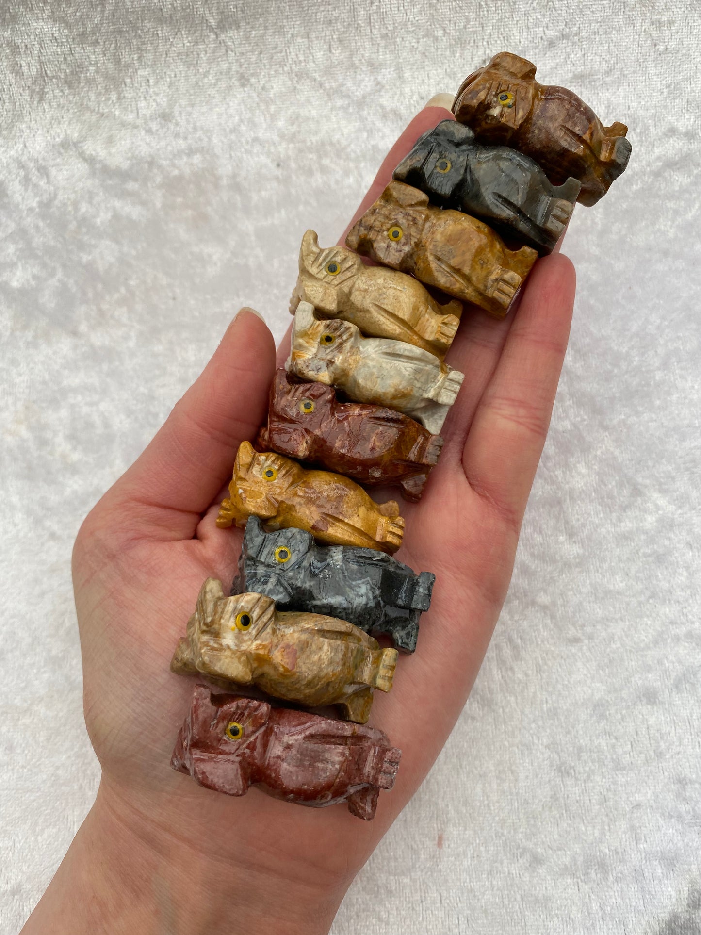 Soapstone owls