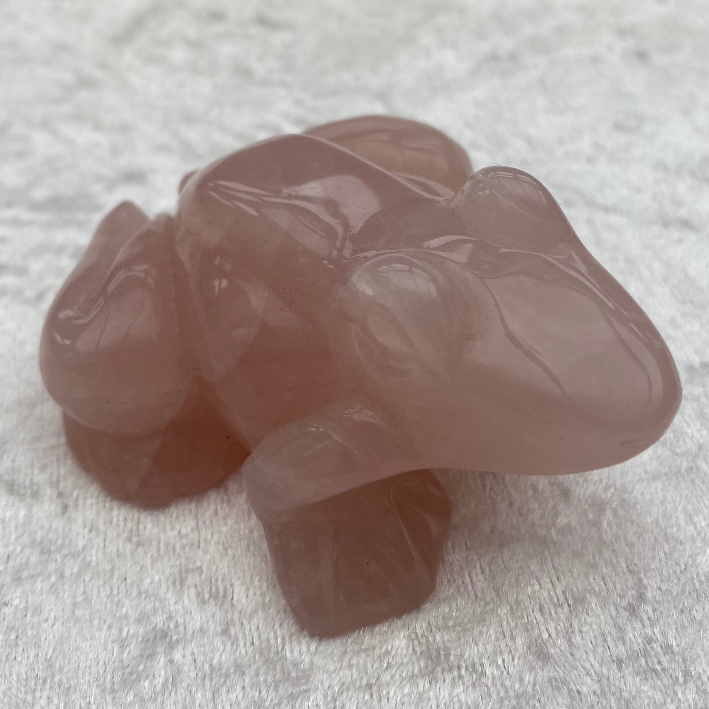 Large Rose Quartz frog
