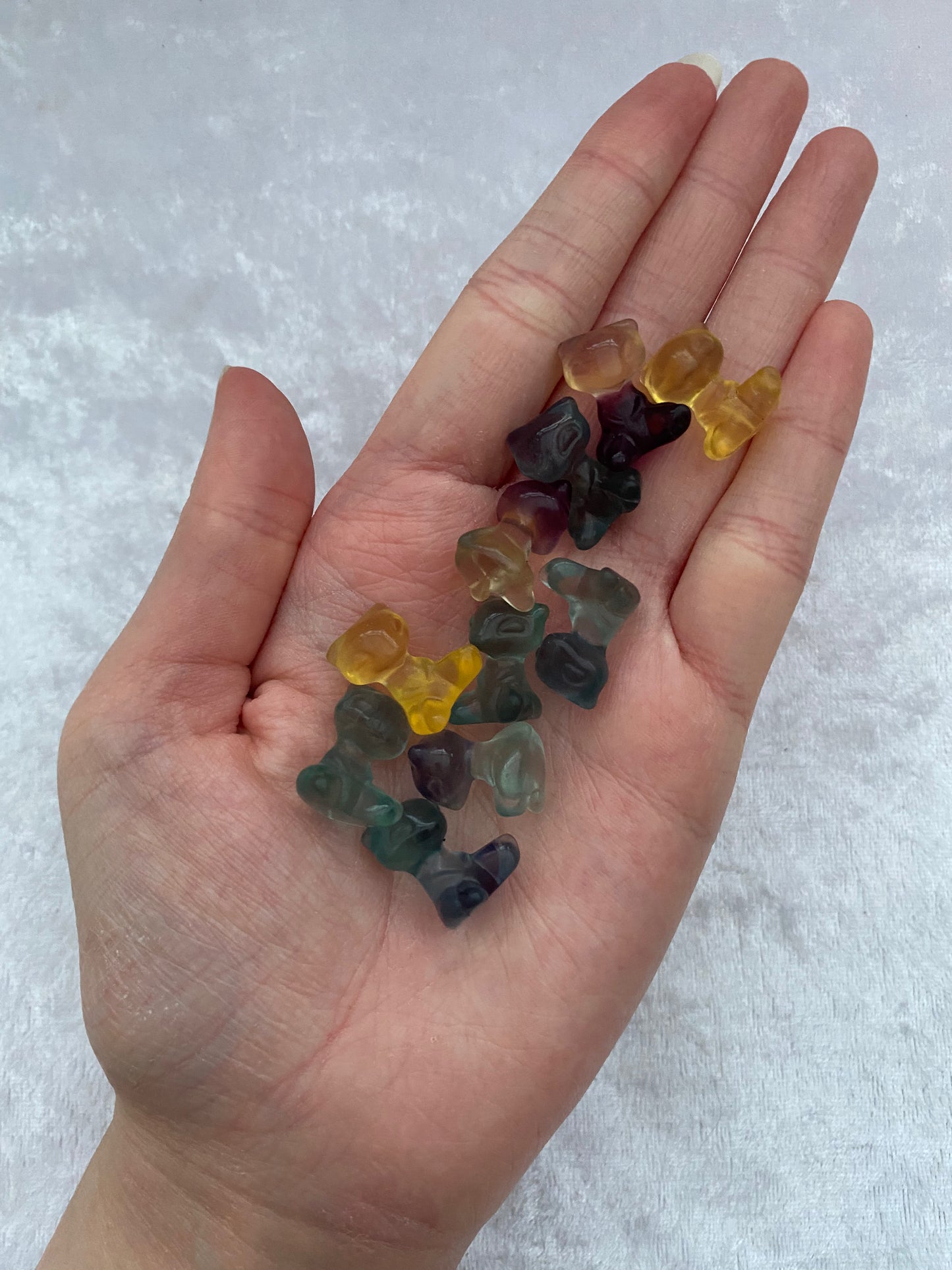 Mini Rainbow Fluorite Pokémon Mew carvings