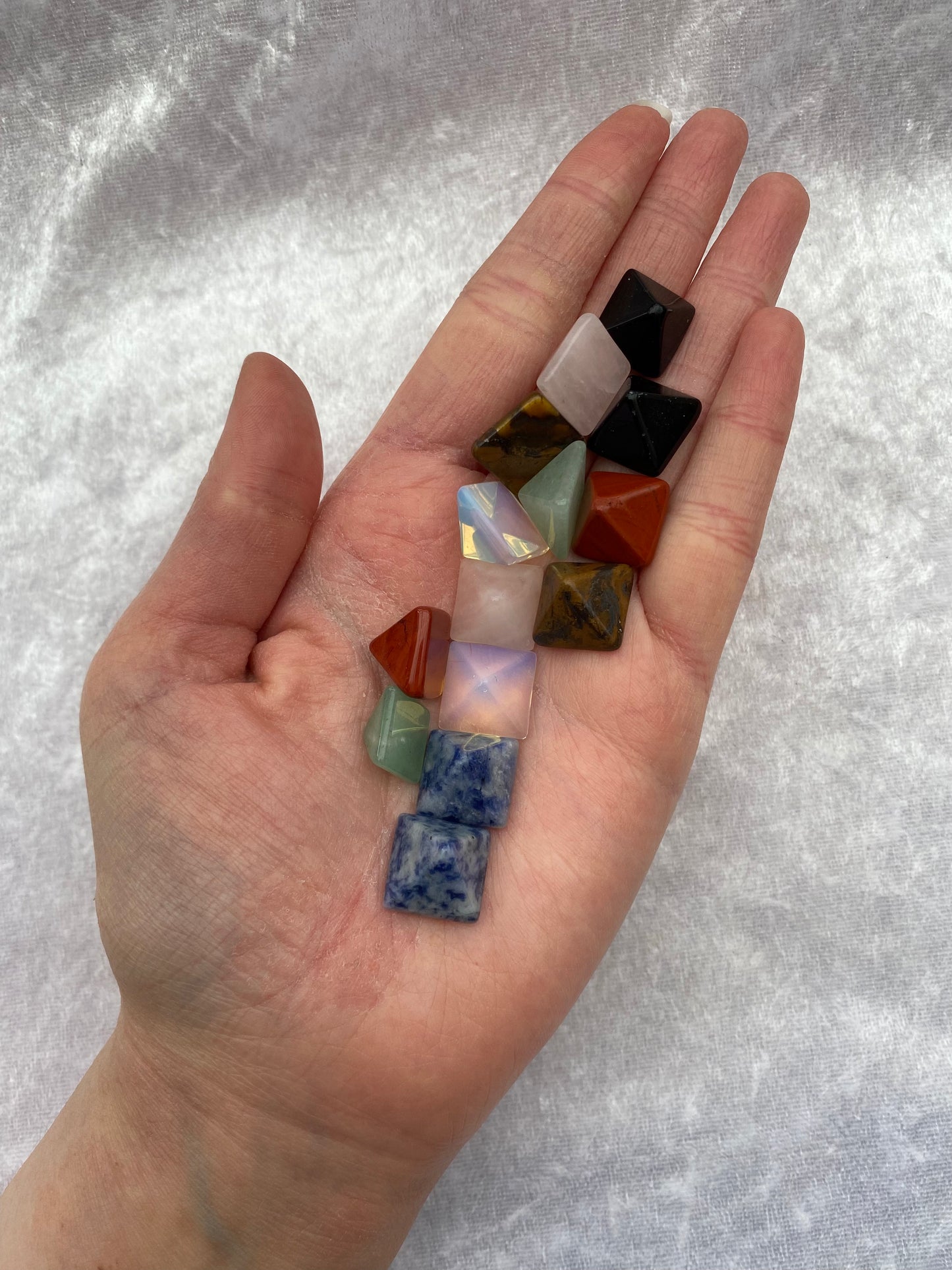 Mini crystal pyramids