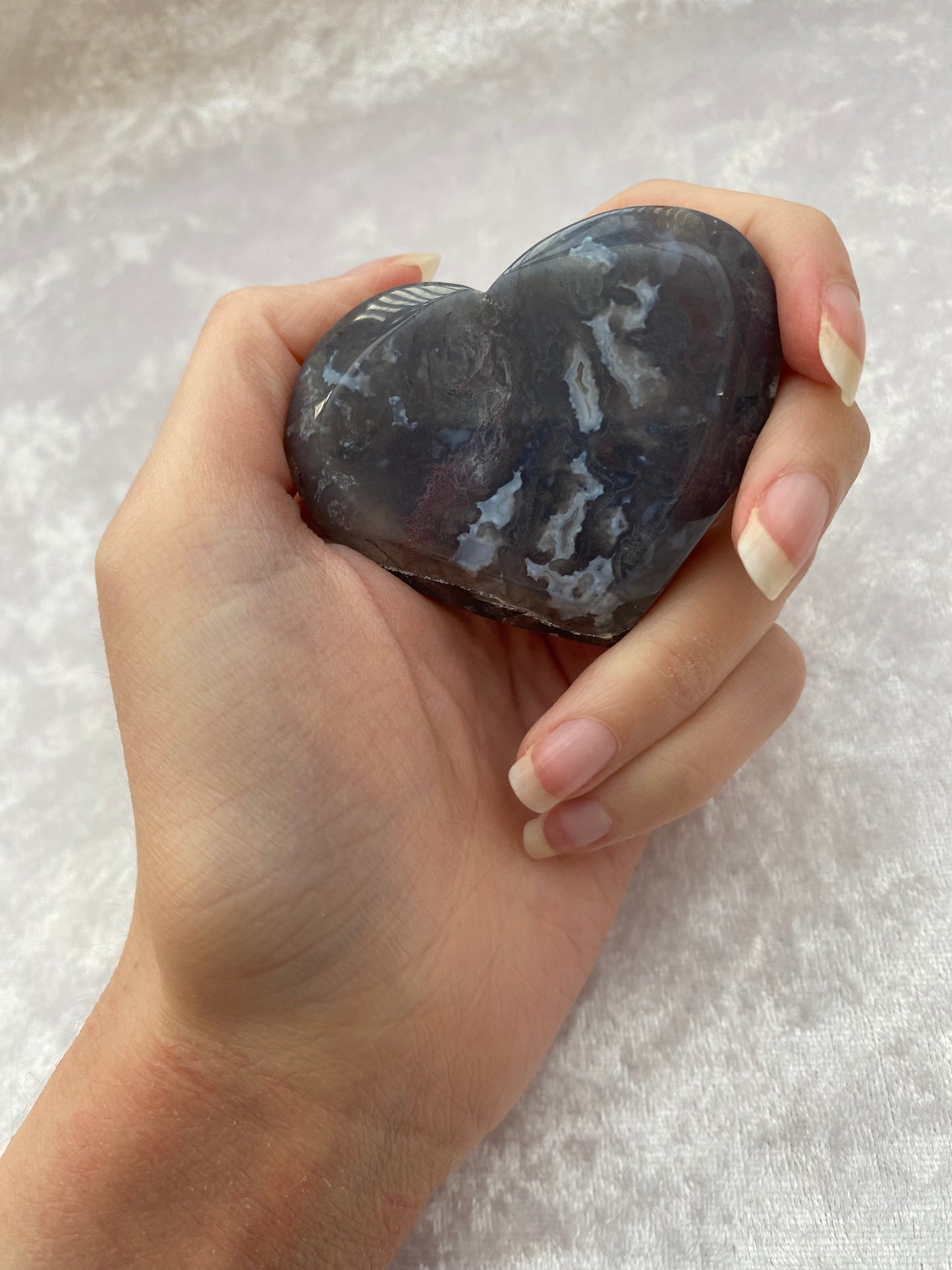 Purple Agate heart