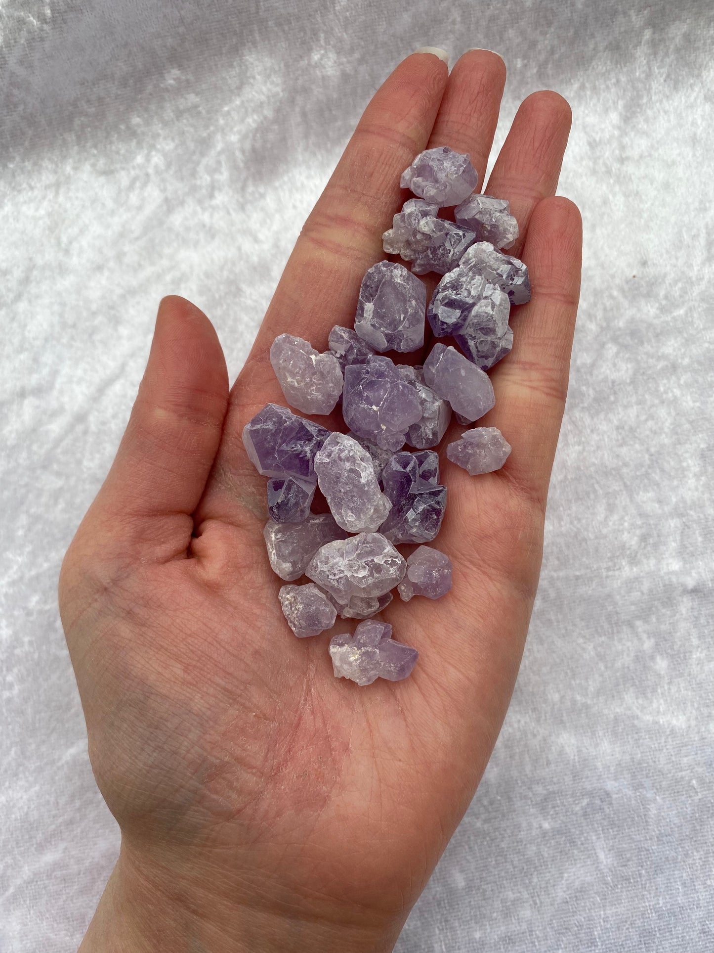 Tiny rough Amethyst flowers