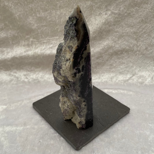 Purple Sphalerite Half Polished Cluster Tower