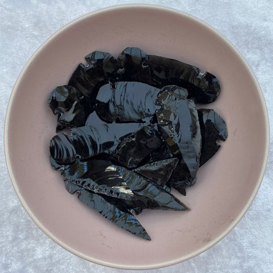Black Obsidian Arrowheads