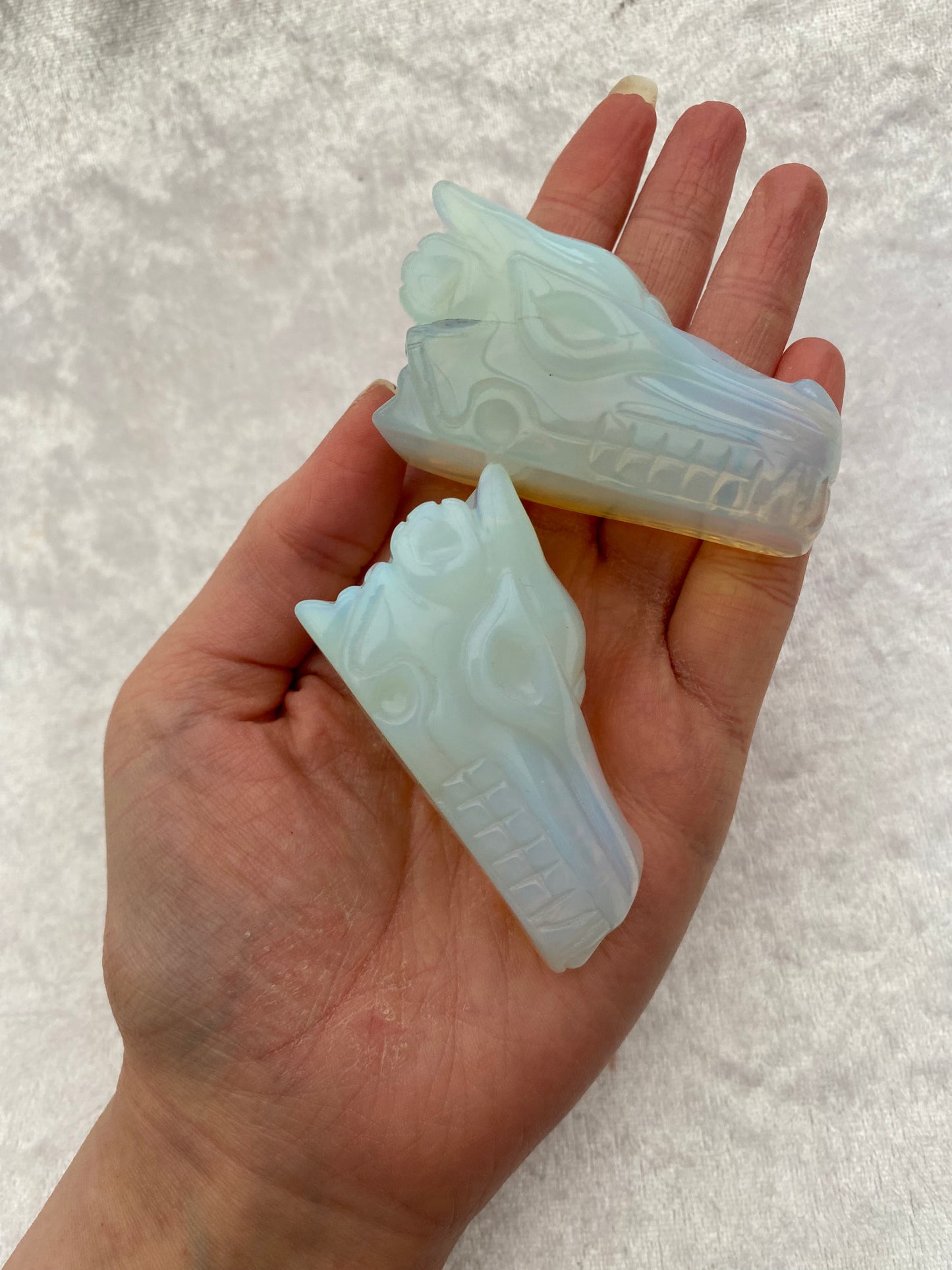 Opalite dragon heads