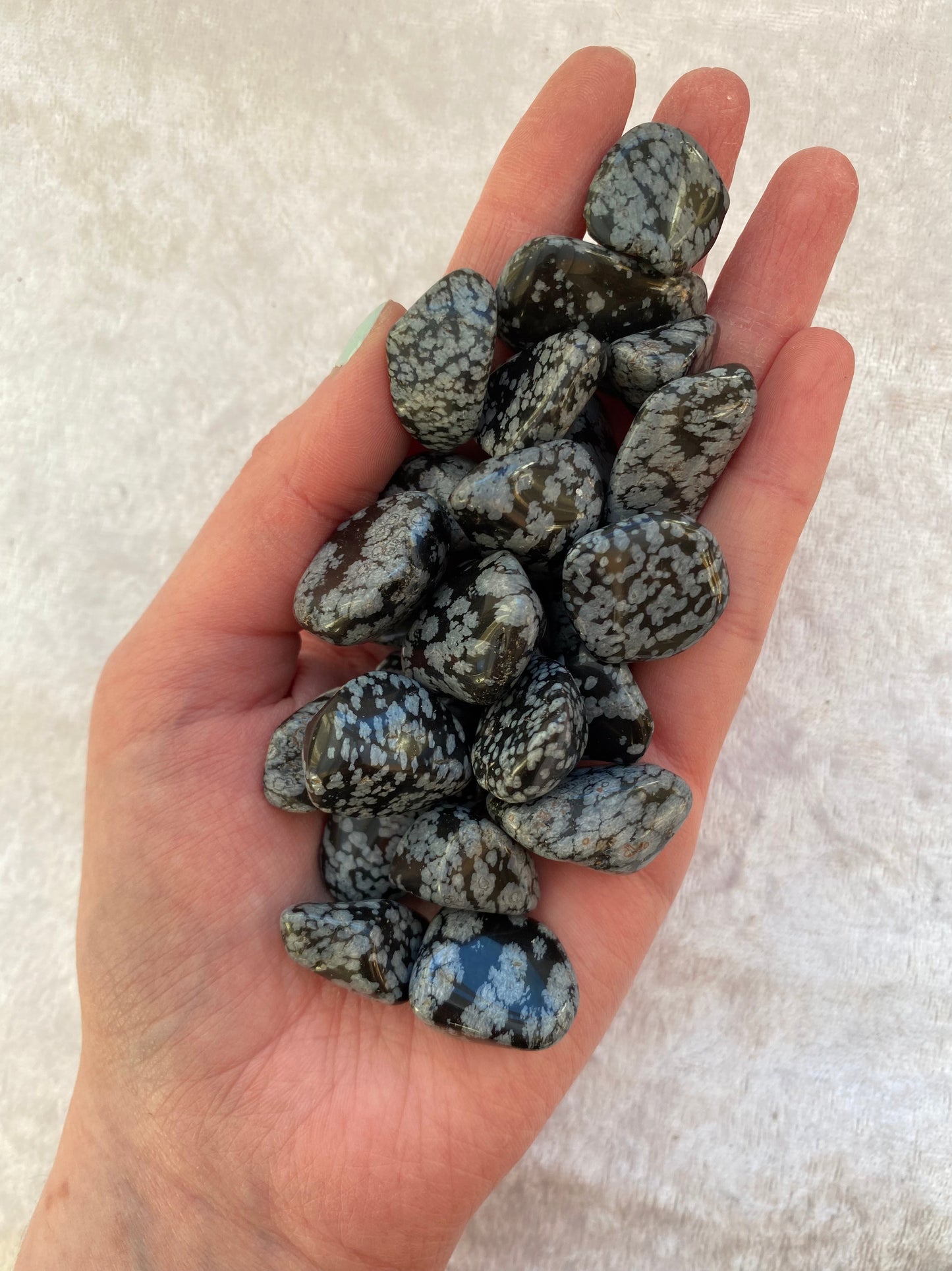Snowflake Obsidian tumblestones