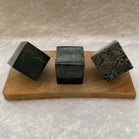 Kambaba Jasper floating cubes