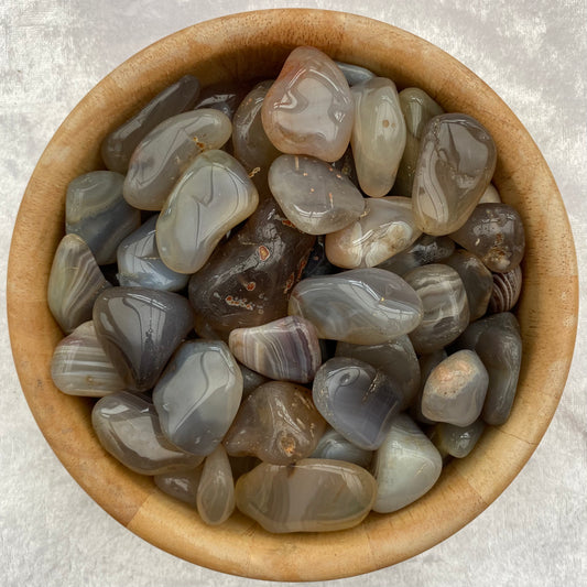 Grey Chalcedony tumblestones