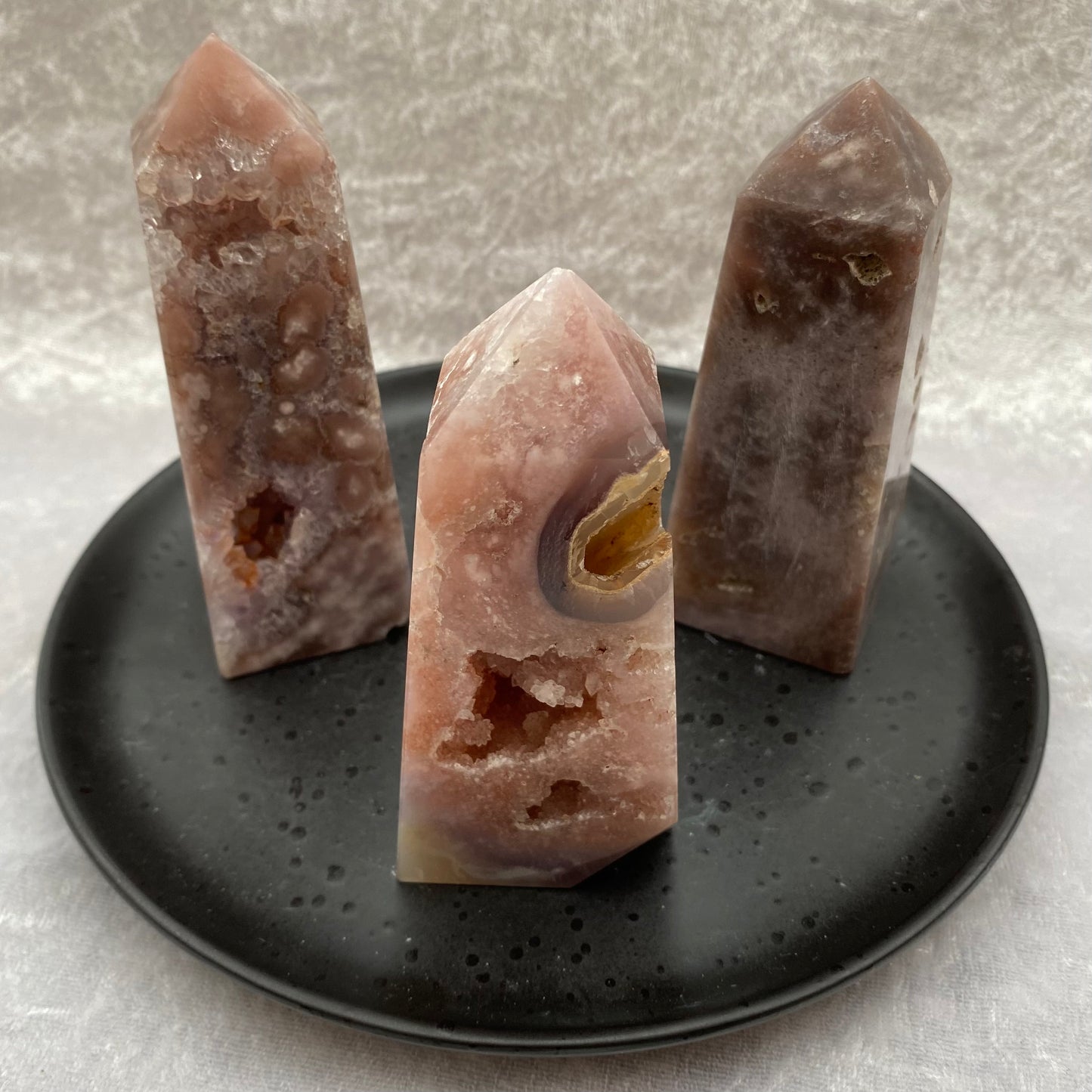 Pink Amethyst Obelisks
