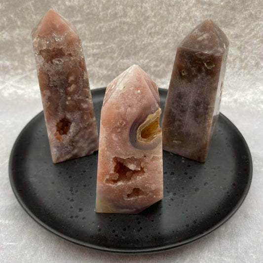 Pink Amethyst Obelisks