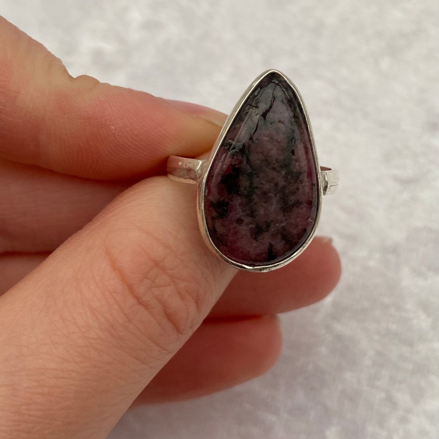 Rhodonite ring