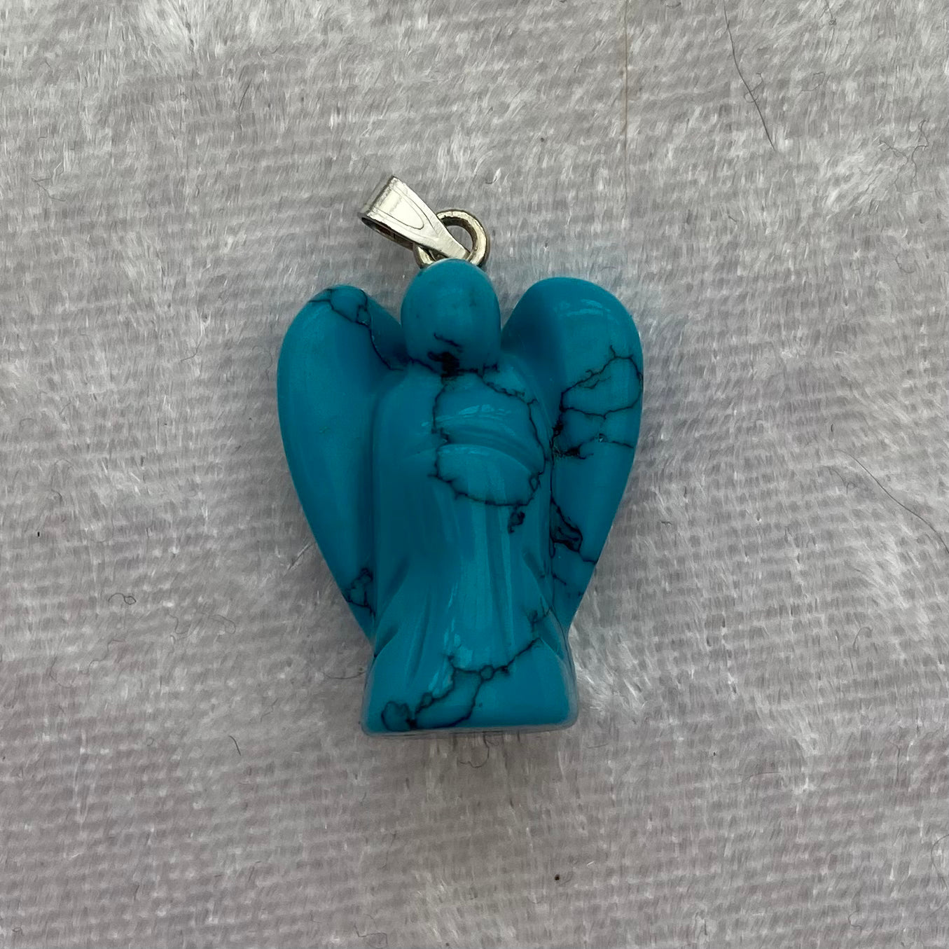 Mini Blue Howlite Angel pendant