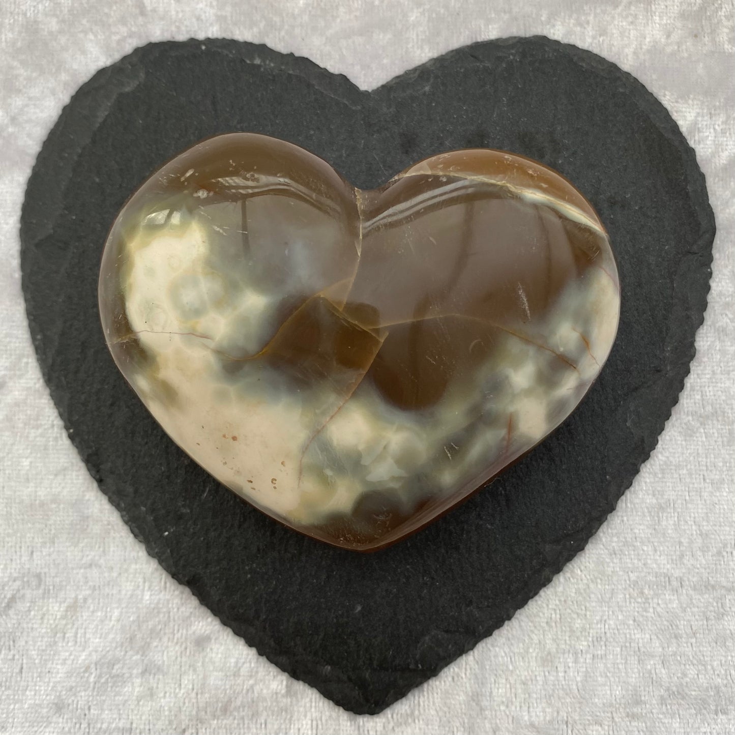 Large Orca Agate heart