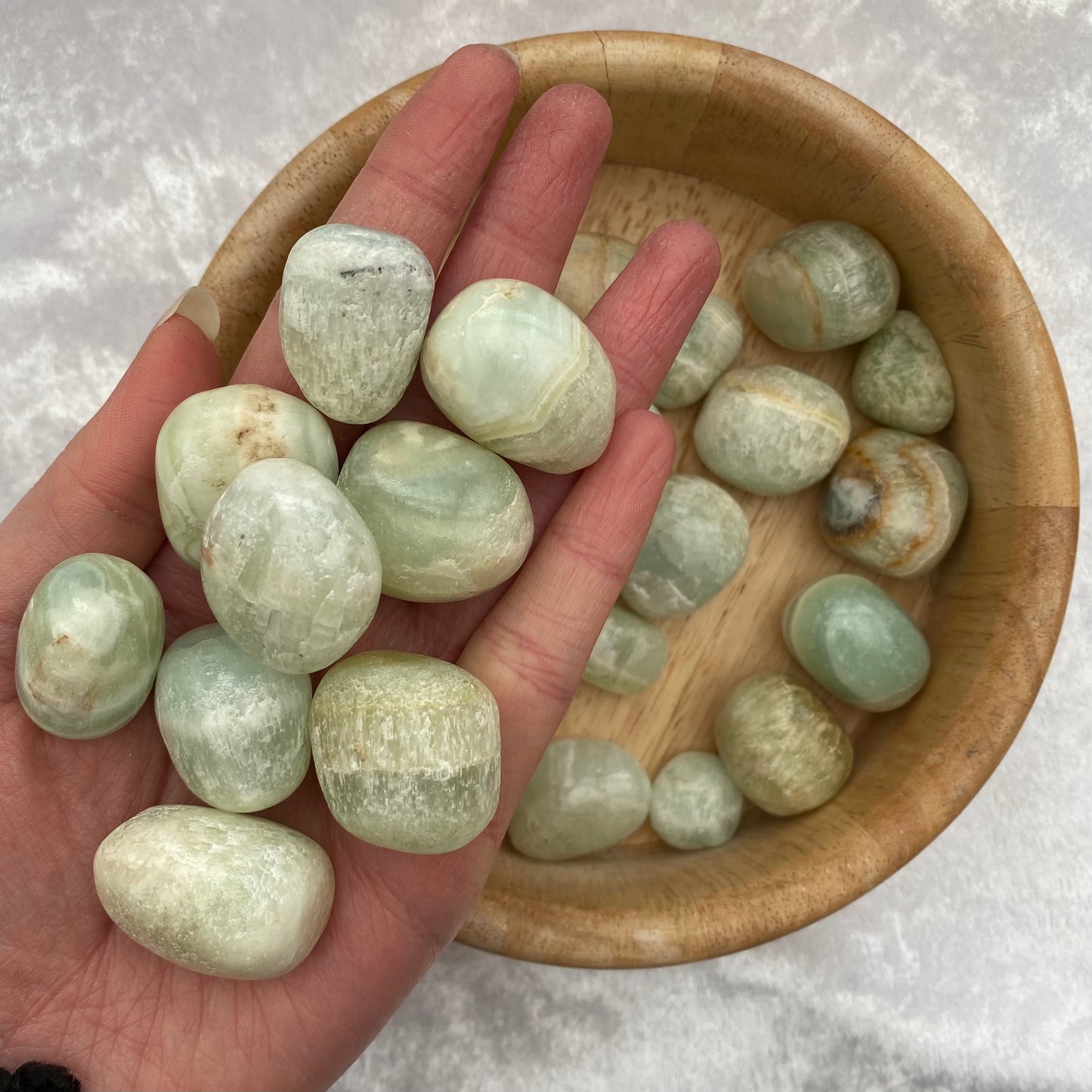 Pistachio Calcite tumblestones