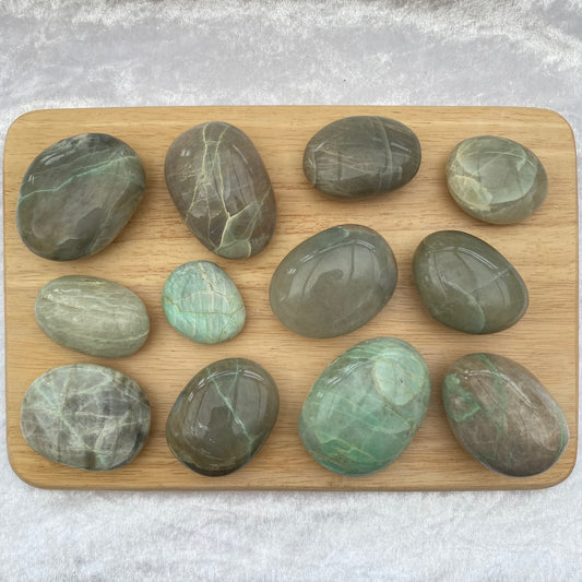 Green Moonstone palmstones