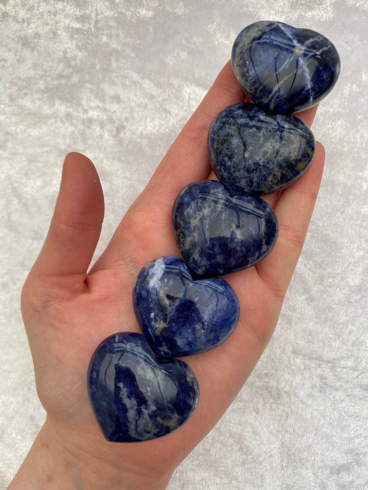 Sodalite hearts