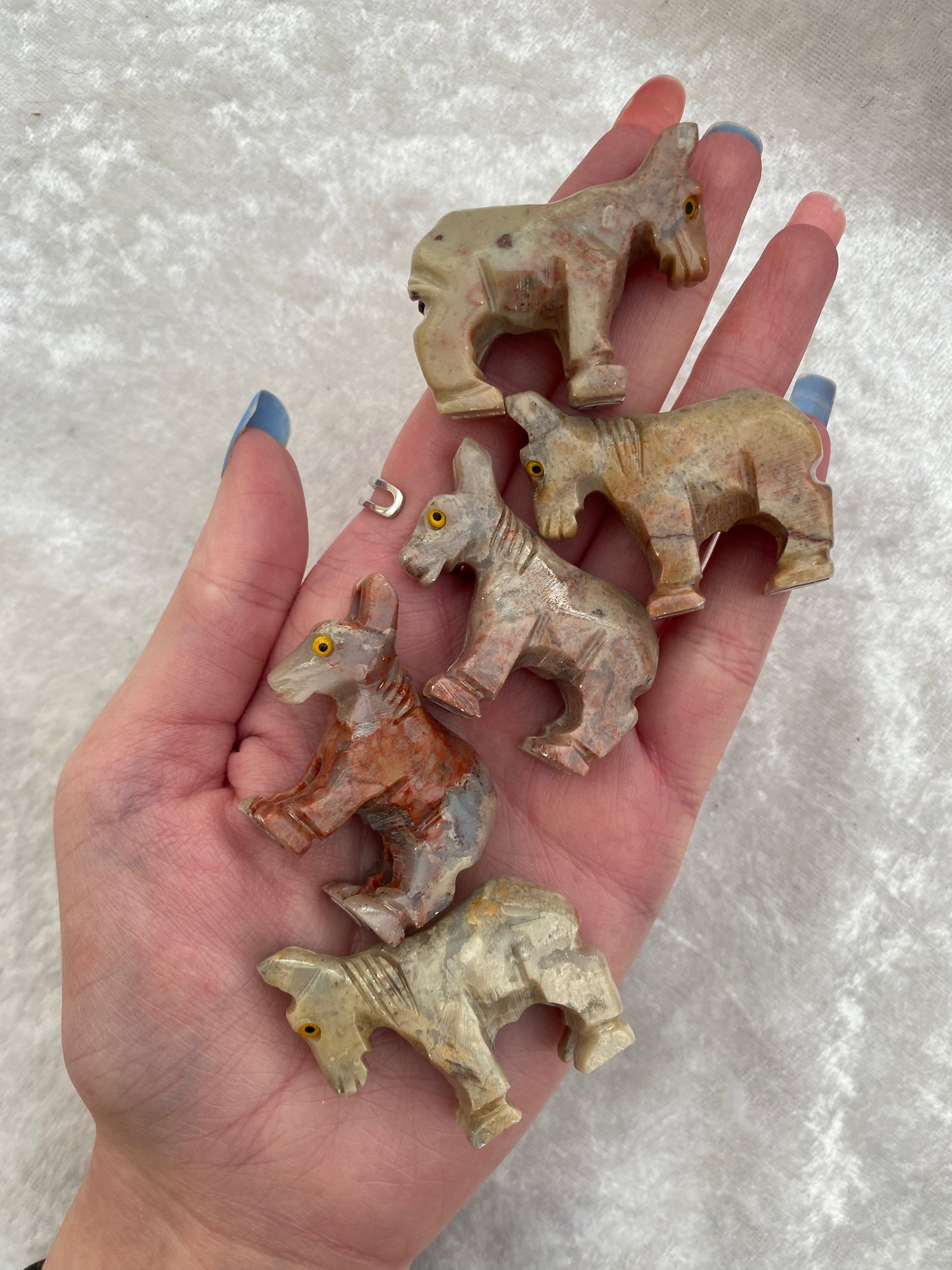 Soapstone donkeys