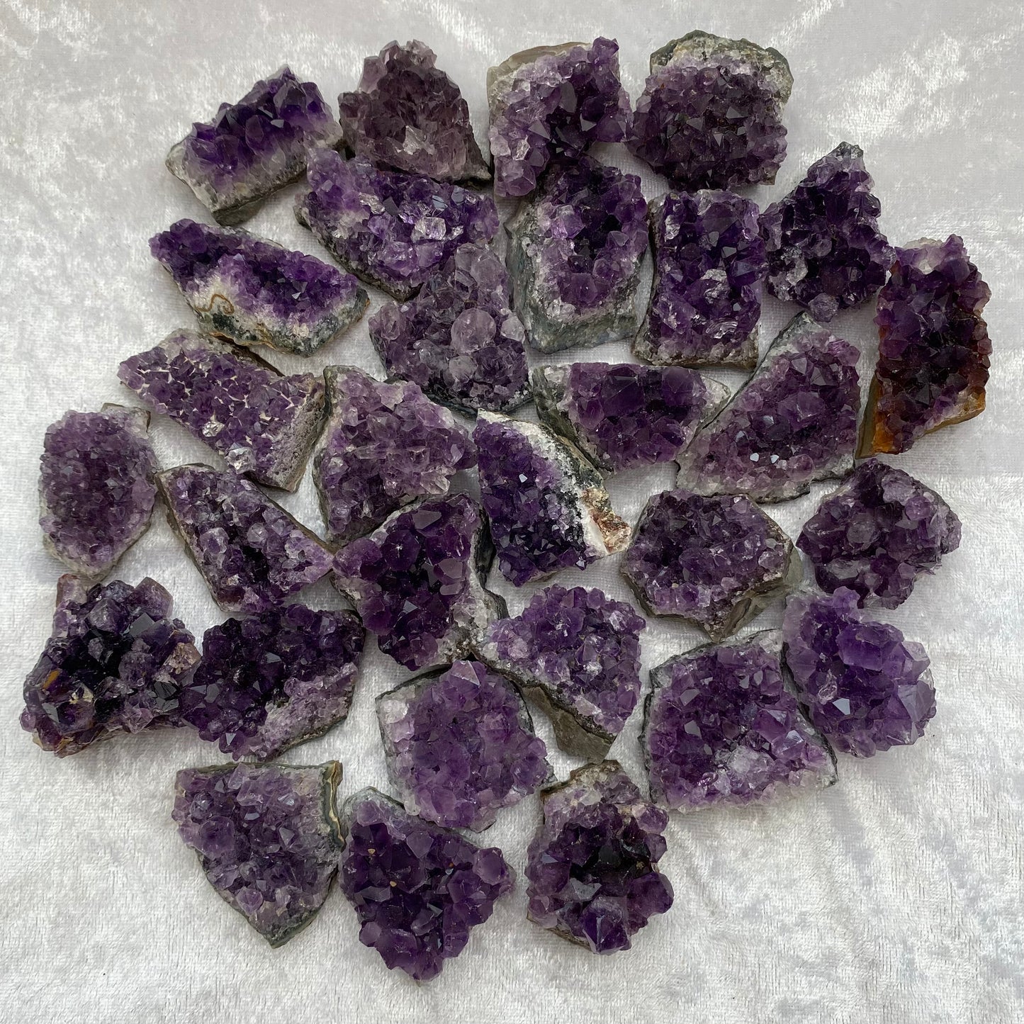 Mini Uruguayan Amethyst clusters