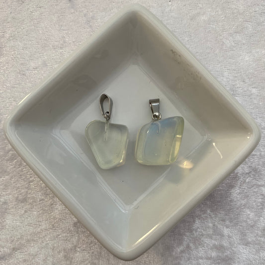 Opalite tumblestone pendants
