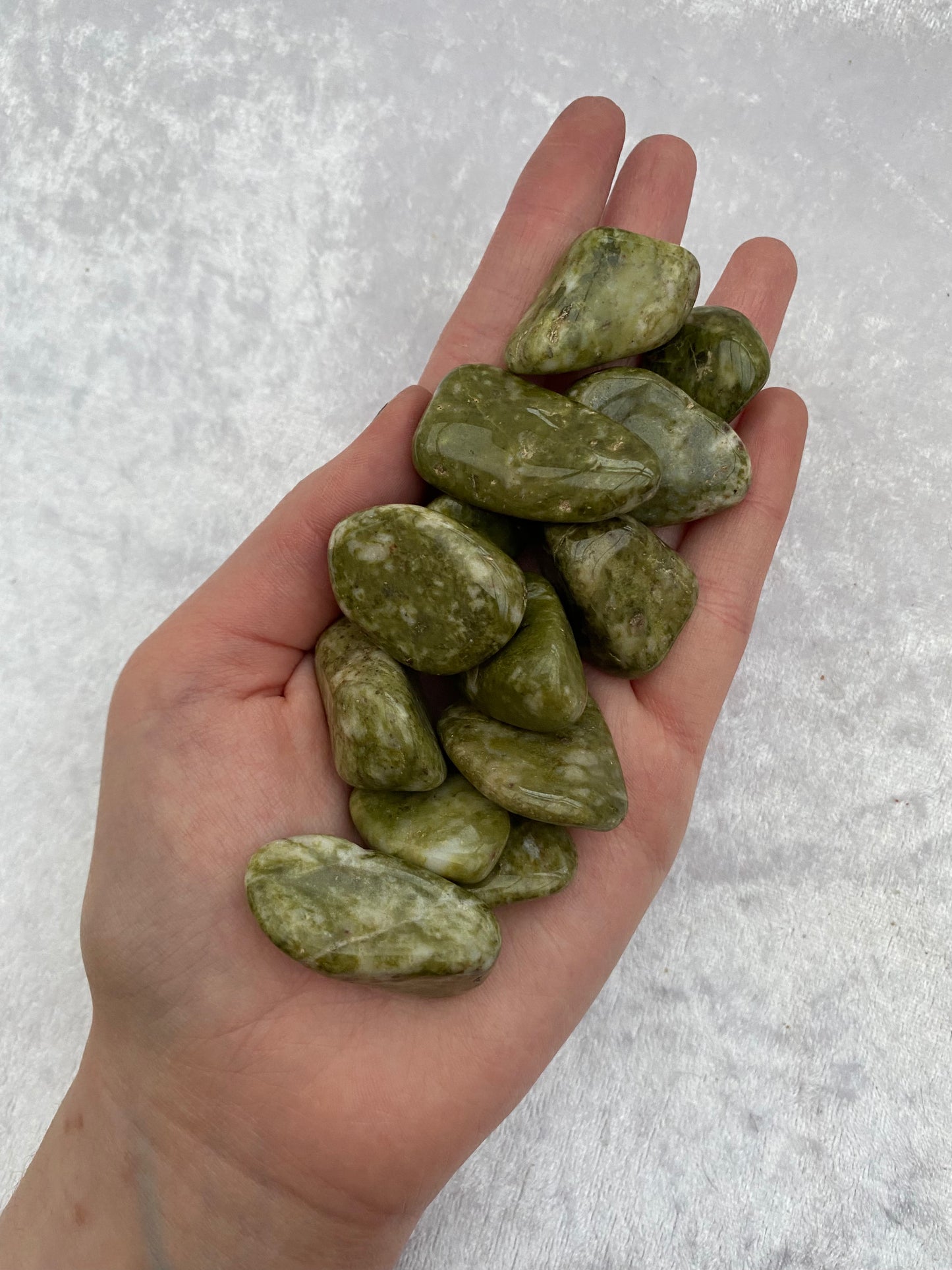 Snowflake Epidote tumblestones