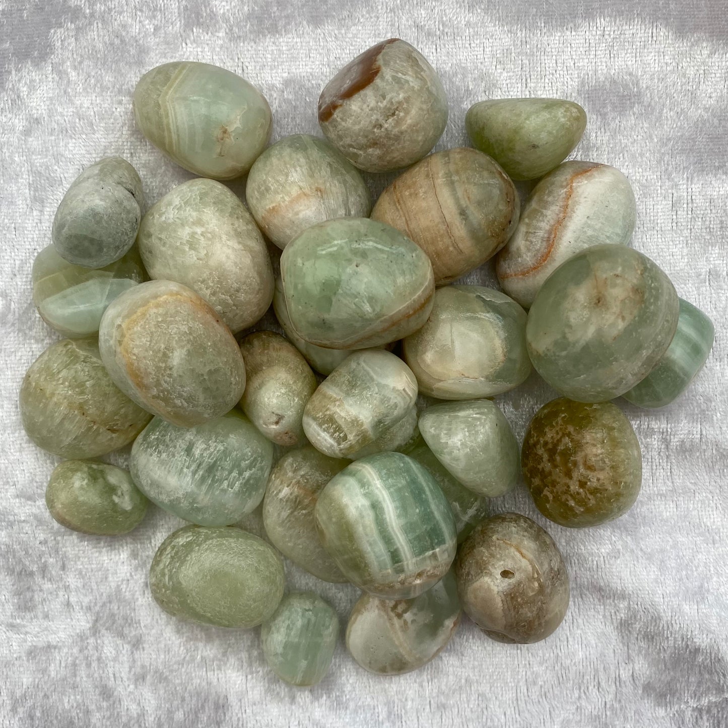Pistachio Calcite tumblestones