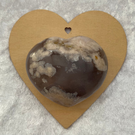 Blossom Agate heart