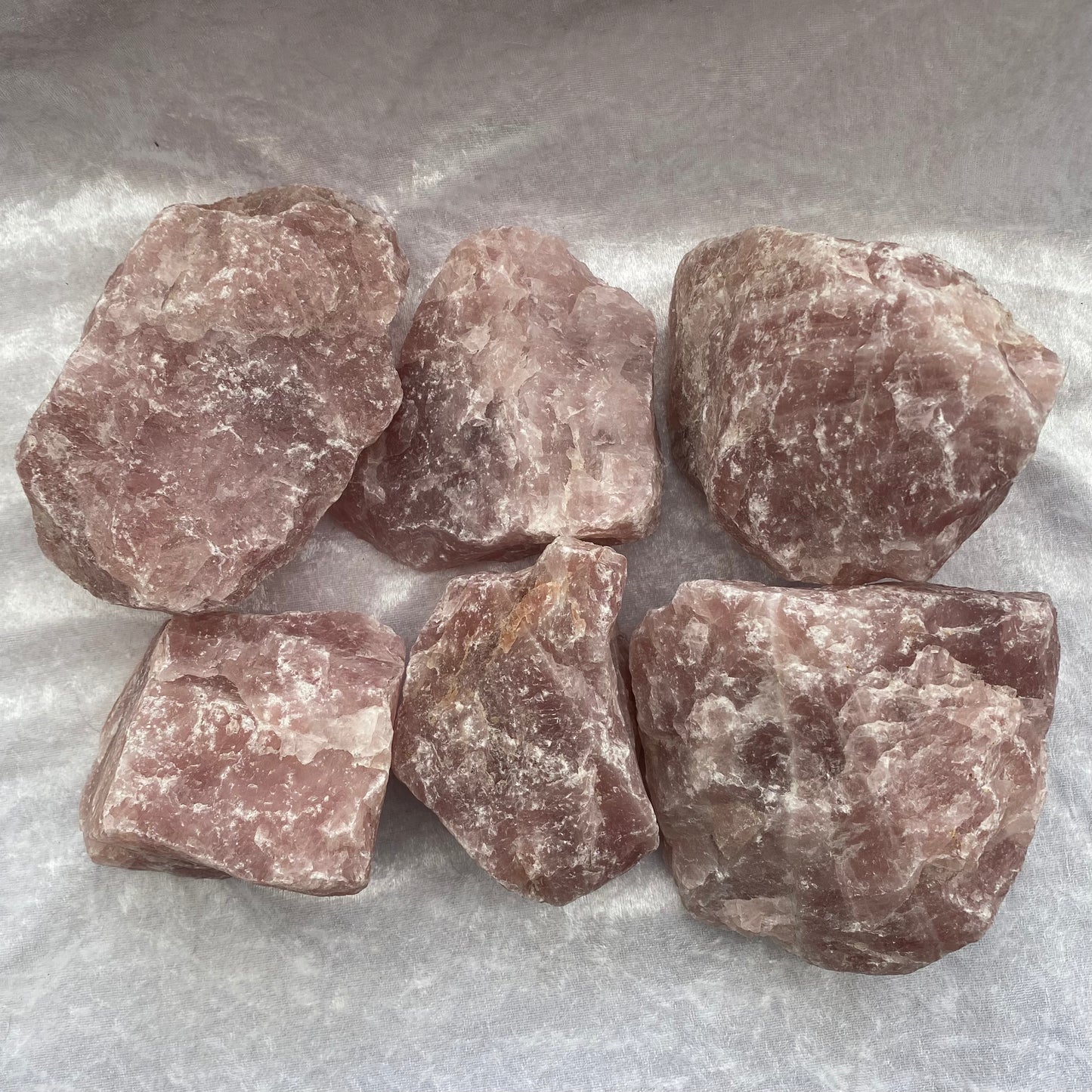 Large rough Rose Quartz chunks