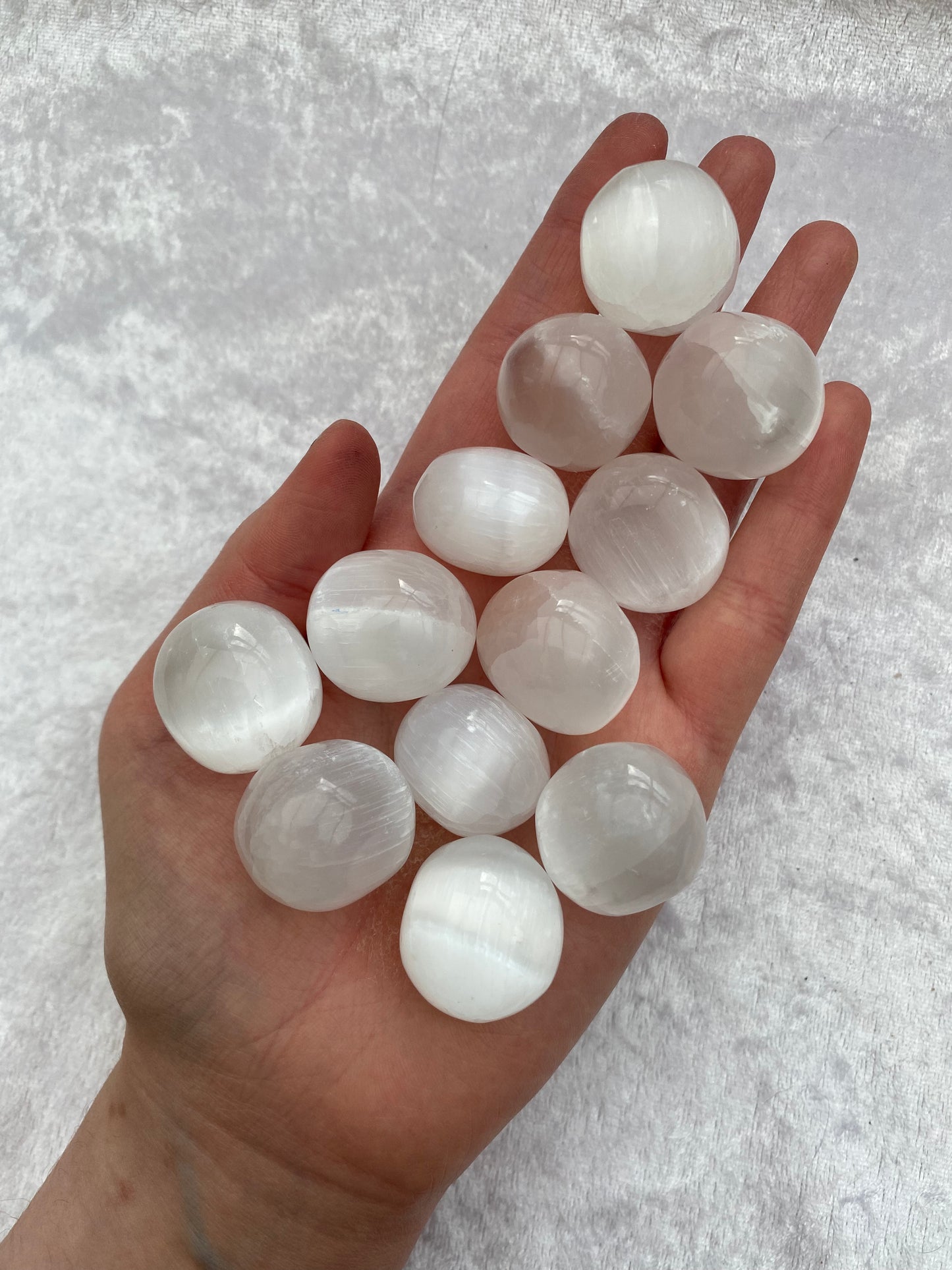 Selenite tumblestones