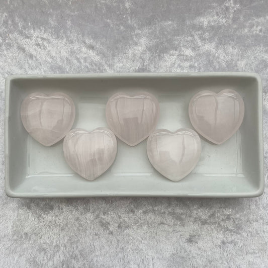 Pink Calcite Hearts