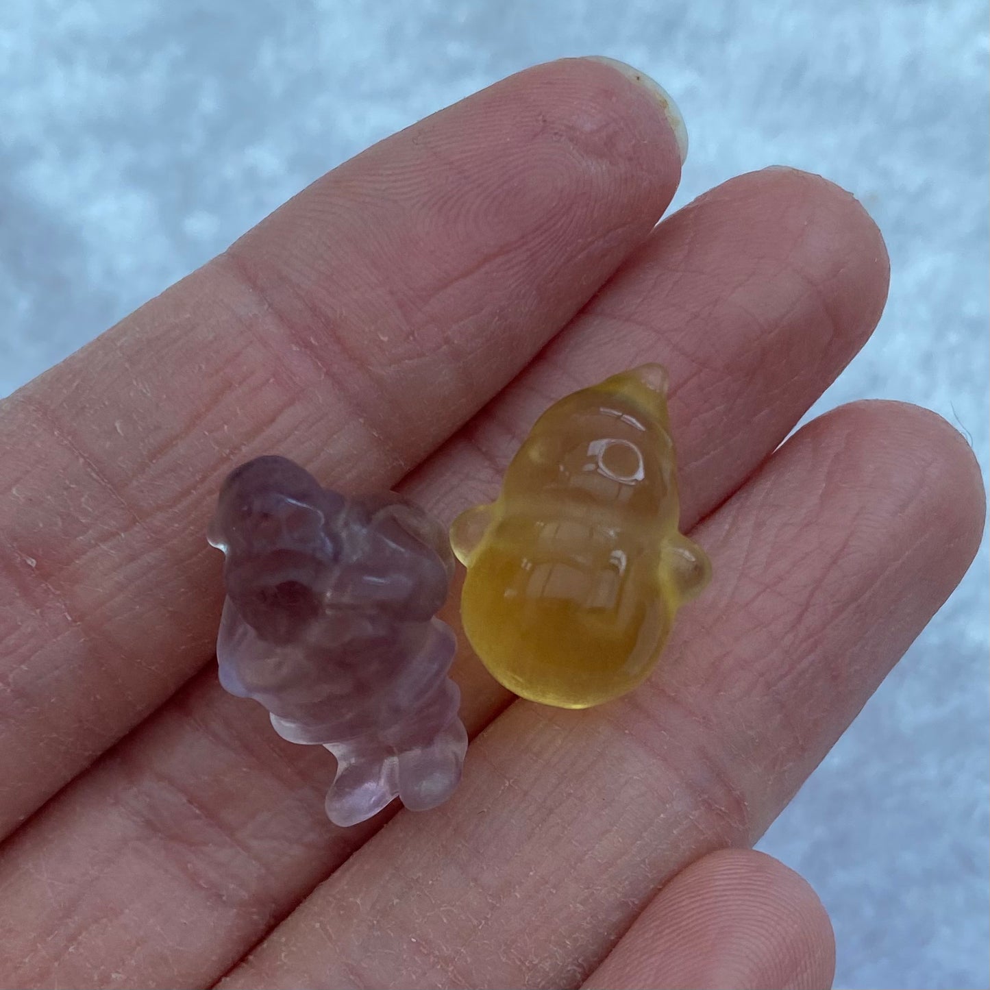 Mini Fluorite Santa and Snowman