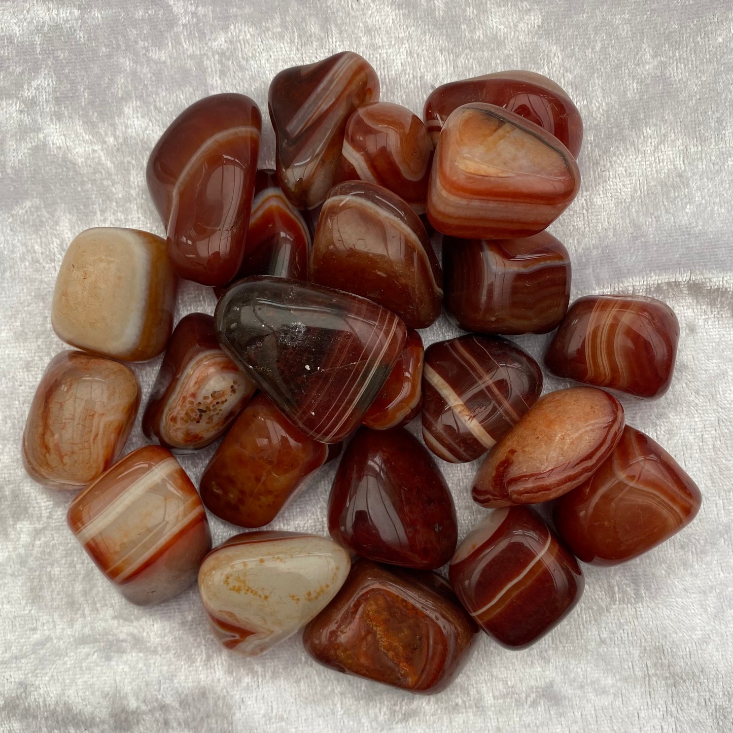 Dyed Red Agate tumblestones