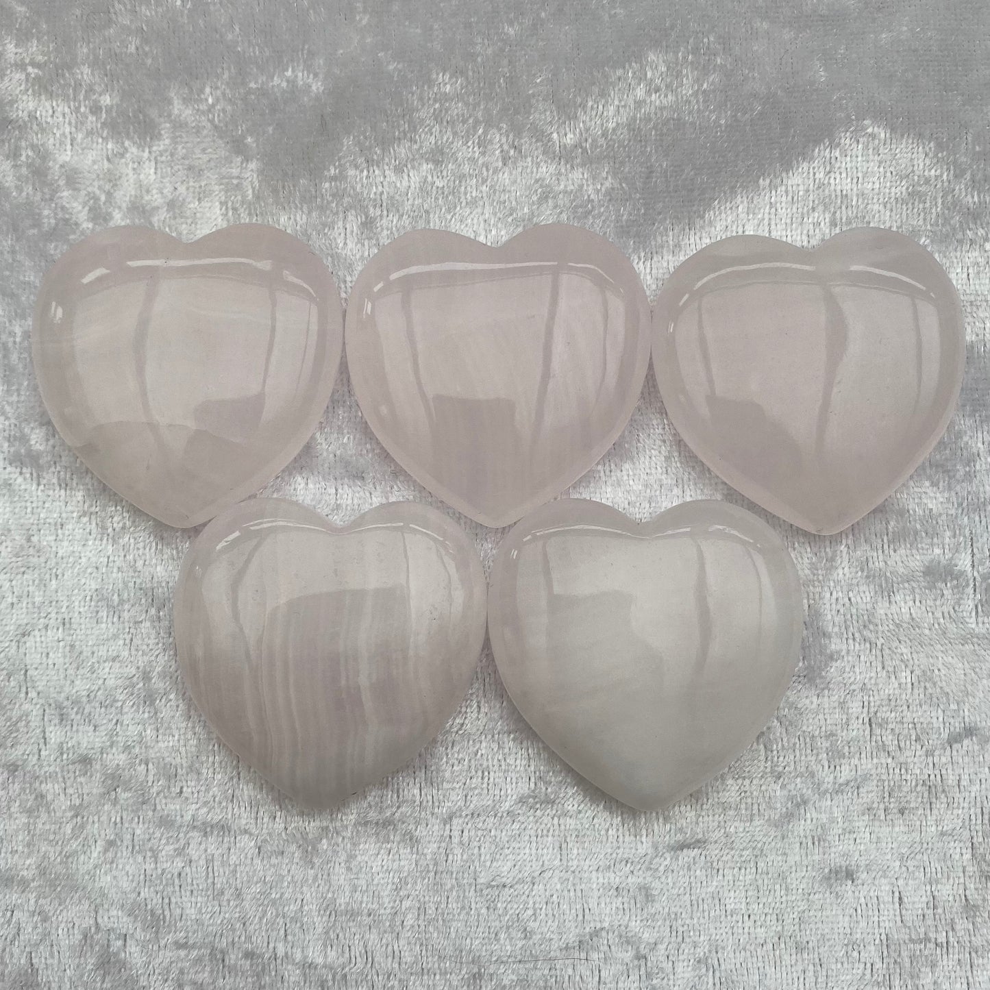 Pink Calcite Hearts