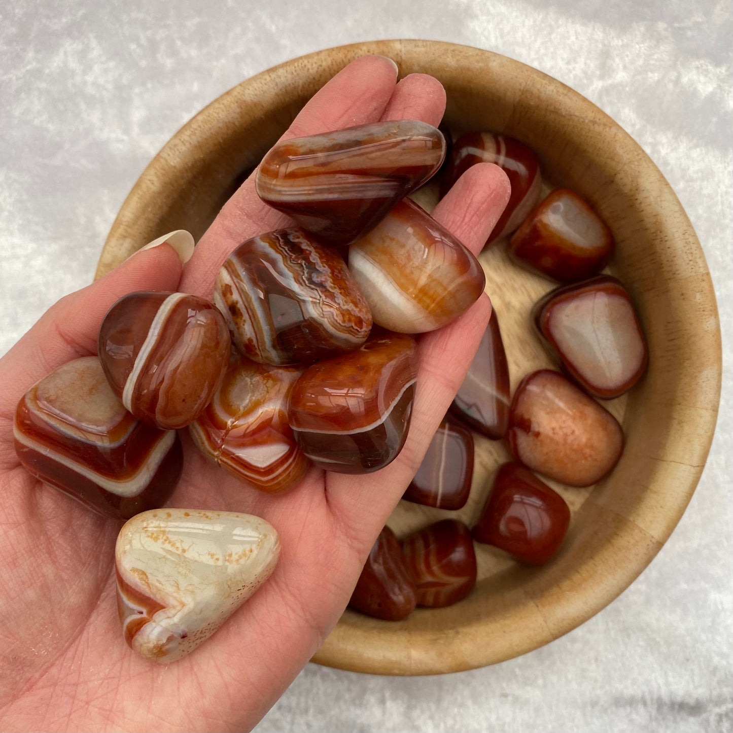 Dyed Red Agate tumblestones