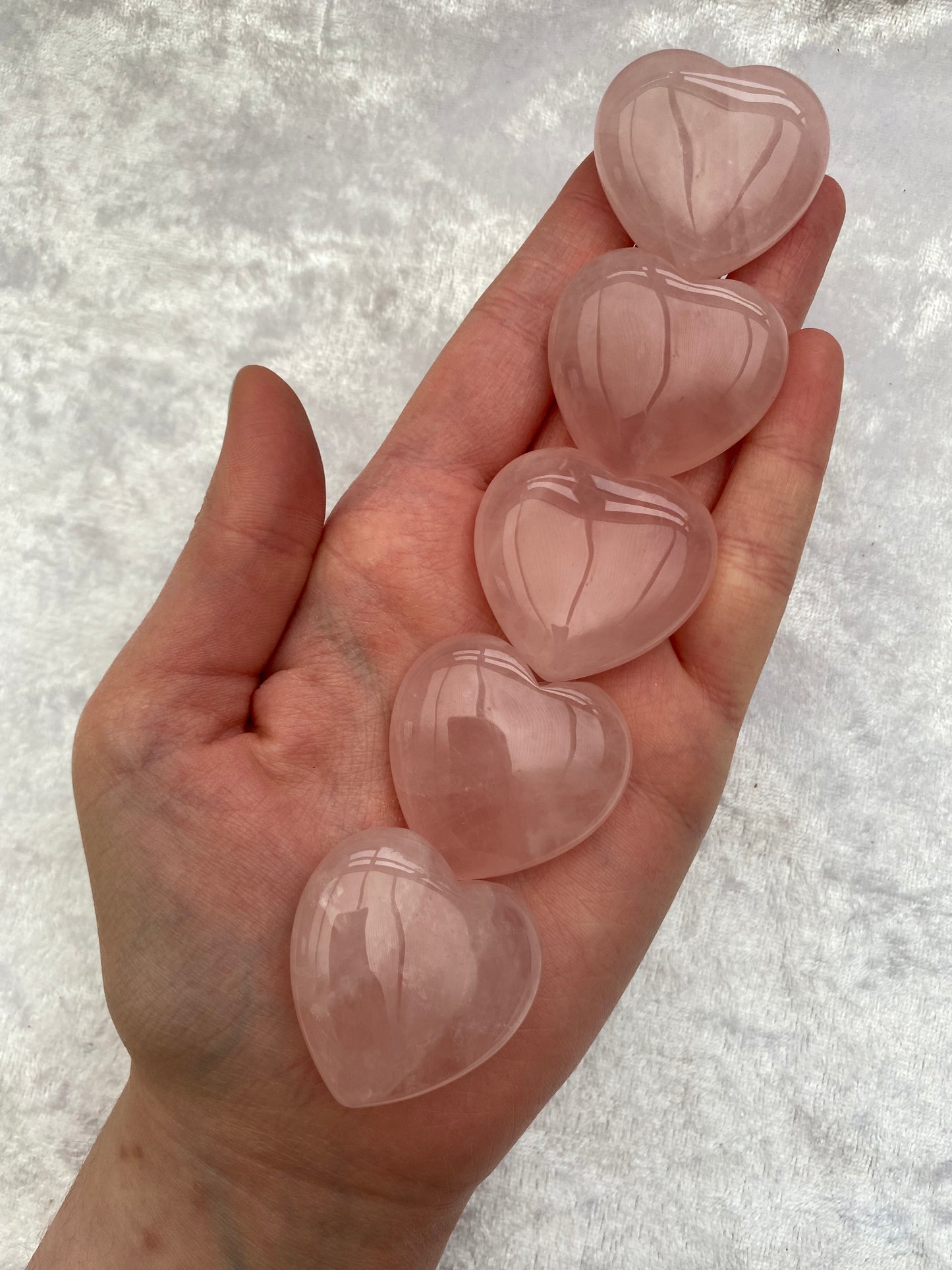 Rose Quartz hearts